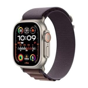 Apple Watch Ultra 2 [GPS + Cellular 49mm] Smartwatch with Rugged Titanium Case & Blue Alpine Loop Large. Fitness Tracker, Precision GPS, Action Button, Extra-Long Battery Life, Bright Retina Display